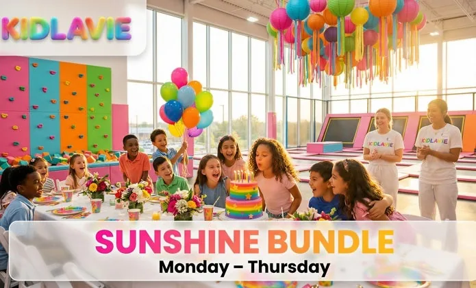 Sunshine Birthday Bundle, Monday - Thursday at Kidlavie Omaha