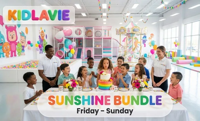 Sunshine Birthday Bundle, Friday - Sunday at Kidlavie Omaha