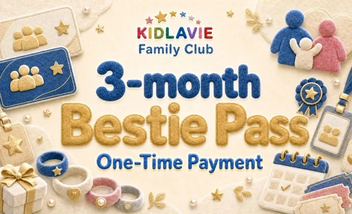3-month Bestie Pass (One-time Payment) at Kidlavie Omaha